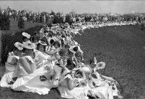 Spectators and pageant participants